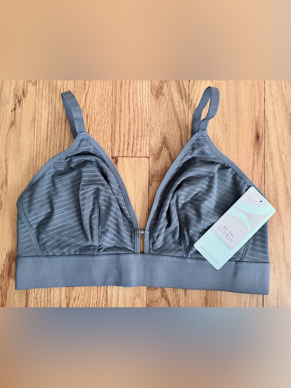 Lively Wireless Bralette in Steel Gray